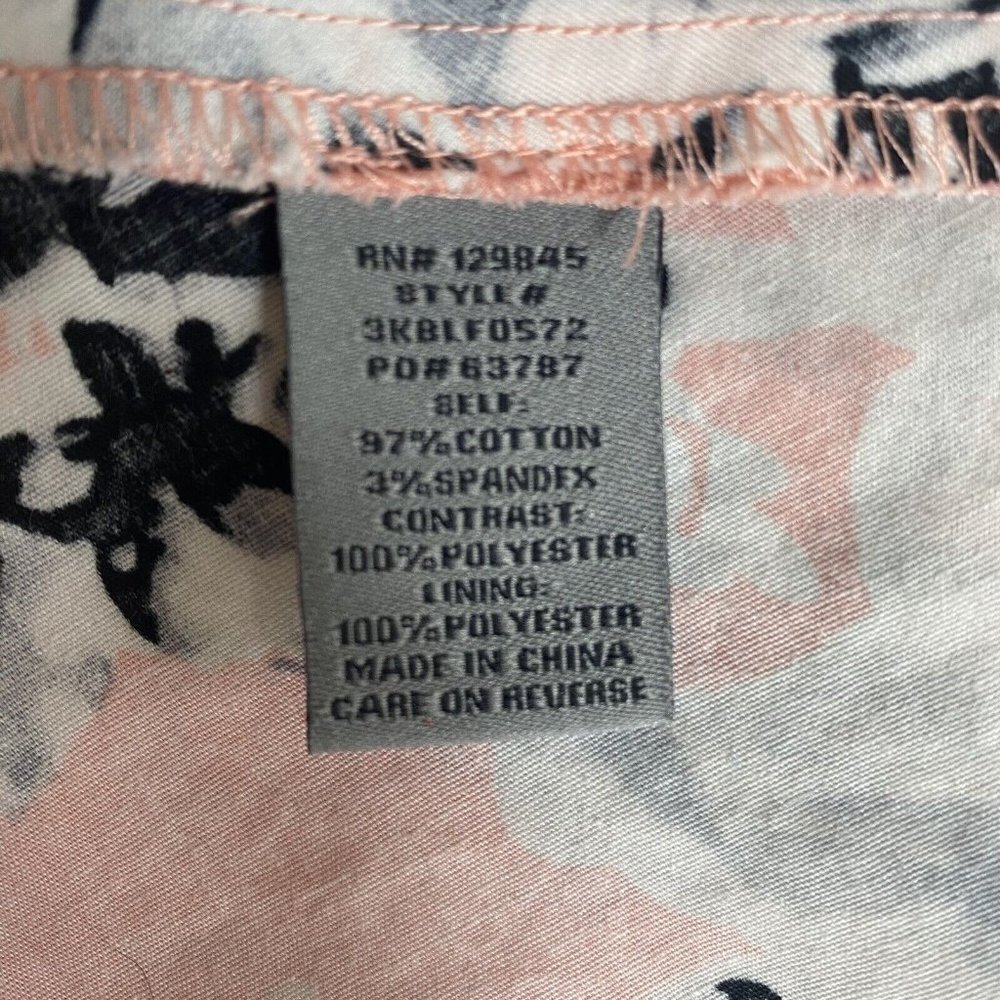 Bailey Blue Pink Floral Print Sleeveless Fit Flare Women Size Large Mini Dress - Picture 16 of 16